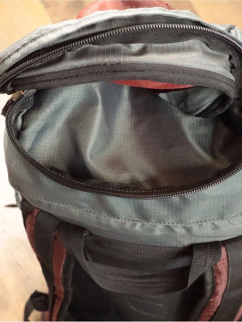 Field & Stream 1871 Large  45L Internal Frame Hiking Backpack - Maroon/Dark Gray
